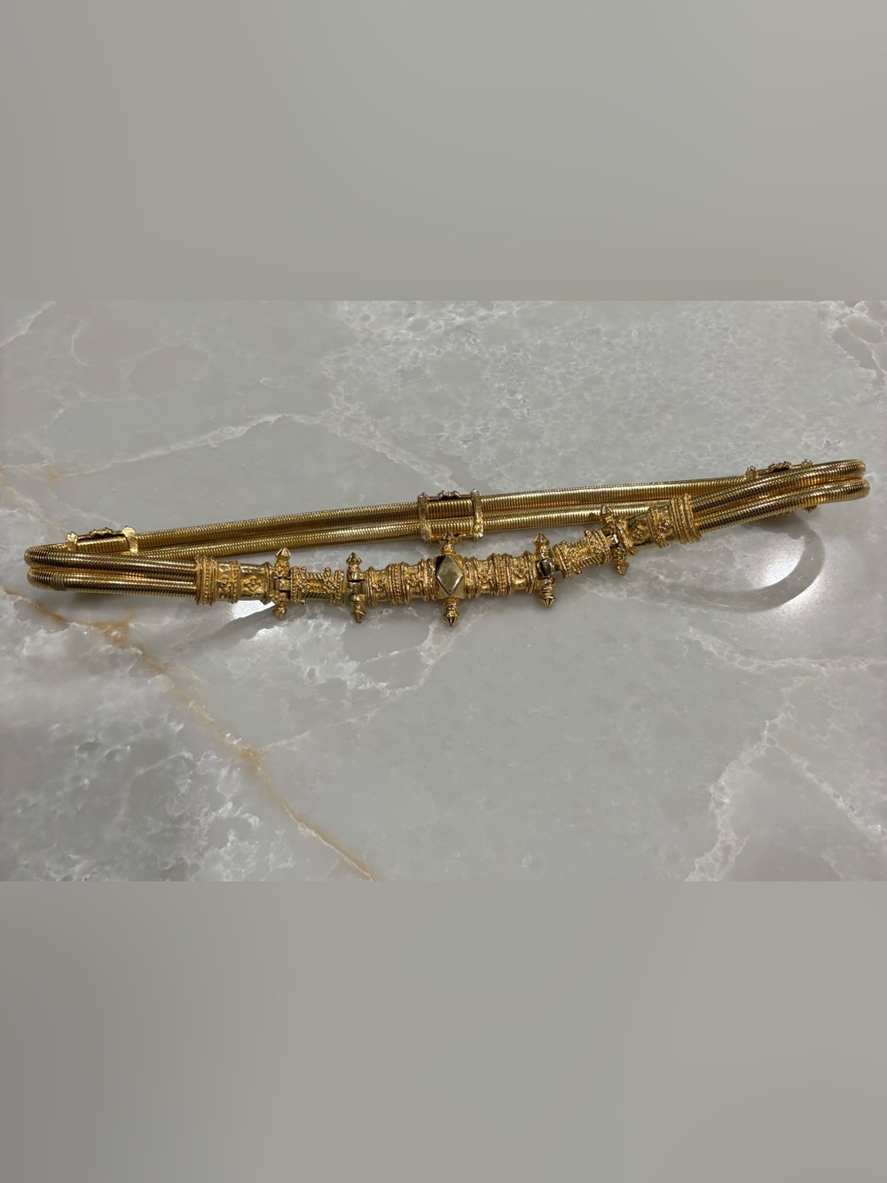 Vintage Judith Leiber Gold Belt